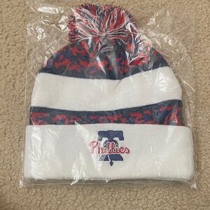 Phillies Kids Phillies Pom-Pom Beanie - Red, Blue, White